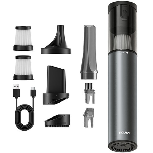 ROUNY 무선 차량용 청소기 먼지 흡입과 바람 부는 겸용 휴대용 청소기... 실사용 후기 | 효과 있을까? 썸네일