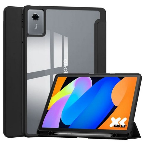레노버탭 Idea Tab 11인치 샤오신패드 2025 호환 클리어 펜수납 케이스 커버 TB336FU TB336ZU TB335FC 케이스나라, Black, 1개