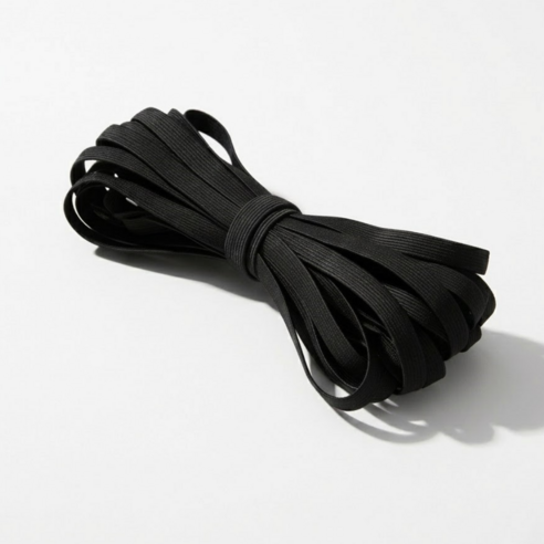 피아루네 바지 고무줄 밴드 10mm x 10m, 1개, 블랙