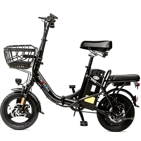 몬테리아 접이식 전기자전거 48V 500W 전동자전거 KCS 안전인증 A598-188, M5블랙, 15Ah-60km, 경량스틸