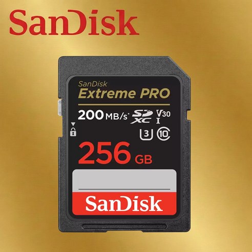 샌디스크 익스트림 프로 Class10 Extreme Pro UHS-I U3 V30 SDXXD SD 메모리카드, 1개, 256GB