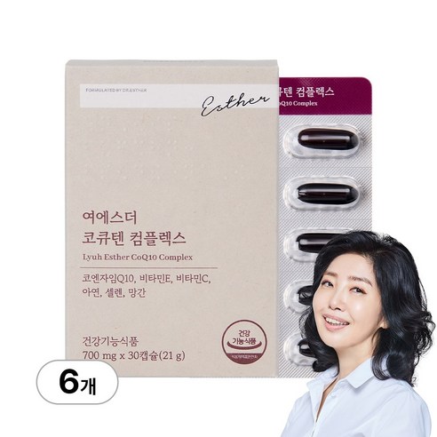 [본사직영] 여에스더 코큐텐 컴플렉스 국민영양 프로젝트, 30정, 6박스