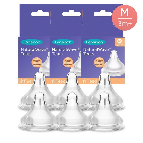 란시노 내추럴 웨이브 젖꼭지, M(3~6개월), 6개