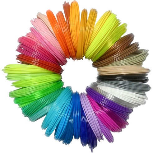 3D펜 전용 PLA 필라멘트 리필 세트 다채로운 20색 10M 20롤 미술 공예 만들기 선물용, 20 colors randomly, 200M