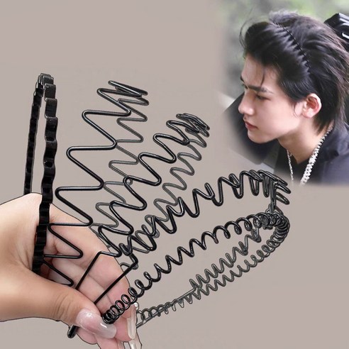 남여공용 귀안아픈 스프링 웨이브 머리띠 5종 세트