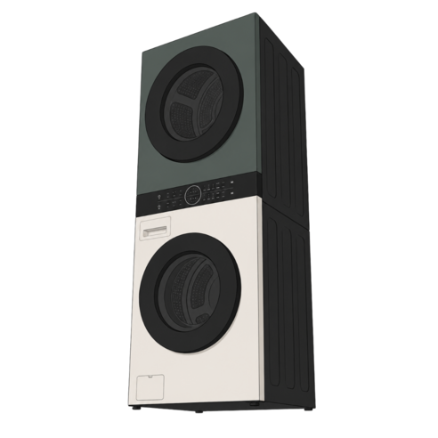 LG W20EGZ 드럼세탁기+건조기 워시타워, 네이처그린/베이지