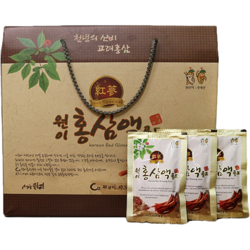 원이홍삼 골드형 금산에서 순수 홍삼만으로 직접 달임액 고려 홍삼액 홍삼즙 홍삼진액 액기스 100% 60포, 60개, 90ml