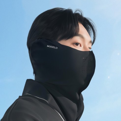 모델로 자외선차단 웜핏 마스크 기모 마스크 방한마스크 겨울마스크 귀마개 넥워머 바라클라라, 1개, L