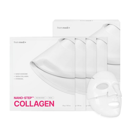 프롬메디 나노 스텝 콜라겐 멜팅 마스크 탄력 광채, 1개, 30g, 4매입
