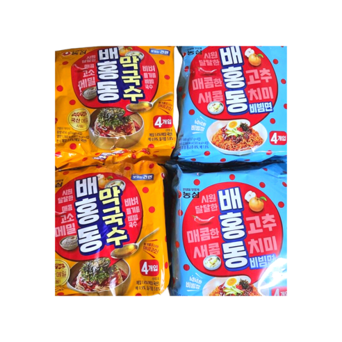농심 배홍동막국수 8개 + 비빔면 8개