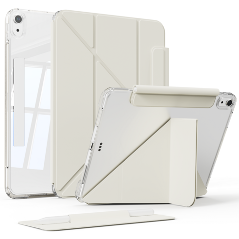 AOUB iPad 보호 케이스 Air 11인치(M4) Y자형 멀티 앵글 접이식 스탠드 iPad10/11/12세대 자석 분할 Pro 11인치 자동 각성 휴면 연필 보관