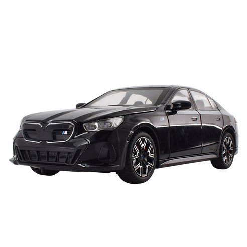 마이카 다이캐스트 합금 1:24 BMW i5 M60 모델 자동차 모형 피규어 장식, 1개, 04.블랙
