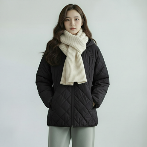 여성 초경량 등산 산책 따뜻한 패딩 점퍼