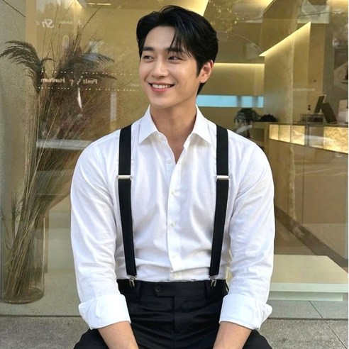 로얄리노 남자 서스펜더 팬츠 정장 멜빵 웨딩 이미지 3