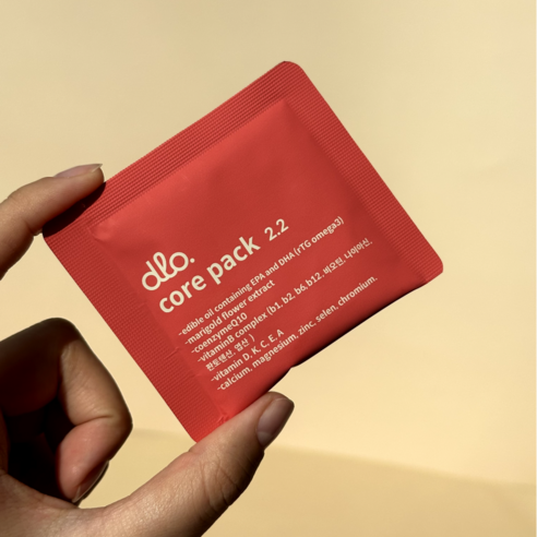 디엘오 코어팩 21종 한포 올인원 종합 비타민 영양제 오메가3 루테인 코큐텐 칼슘 마그네슘 비타민B K A D E C 엽산 비오틴 아연 셀렌 크롬 등 30회분, 2박스 이미지 3