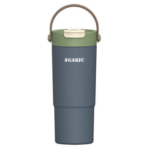 SGAKIC 진공 스텐 빨대 텀블러 보온보냉 차망 밀폐 워터보틀, 1개, 650ml, 네이비