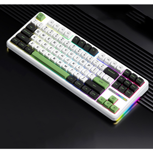 AULA 타란튤라 F87/F87PRO독거미 키보드 가스켓구조 기계식키보드, 그레이축V4, F87 Pro, 그린