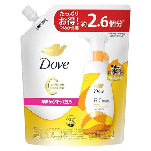 Dove 더브 페이스 케어 크리미 거품 세안제 트리플 VC 거품 세안폼 ... 솔직 후기 | 피부 타입별 분석 썸네일