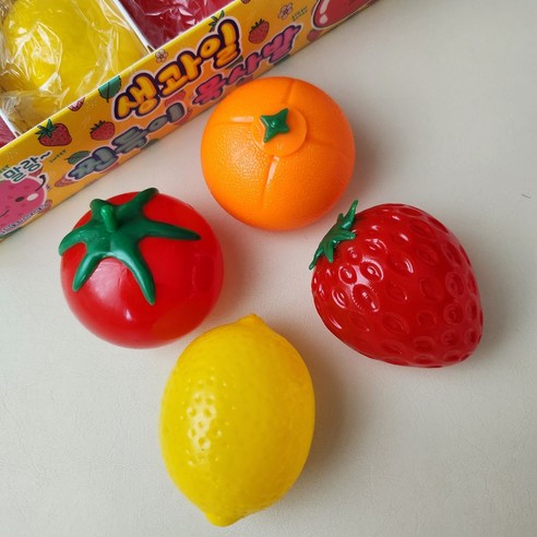 딸기말랑이 레몬말랑이 토마토 귤 과일말랑이 주물럭, 캐릭터별, 4개