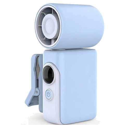 MMQ 휴대용 집게형 고속 선풍기 2400mAh, 스카이 블루, M6