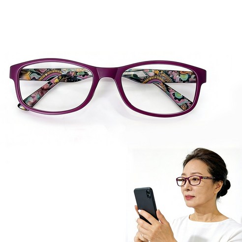 푸름새 초경량 블루라이트차단안경 독서안경 고화질 안경 40대/50대/60대/70대, 2개, 와인레드