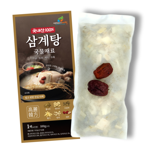 국산 고려 삼계탕재료 한방 백숙재료 100g 티백 닭 오리 약재 100g, 30개 이미지 2