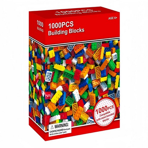 KC인증 리필 블록 1000PCS 레고 호환블록 두뇌발달, 1개