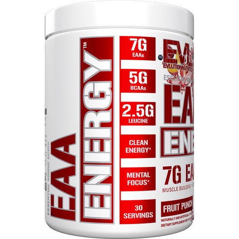 EVLUTIONNUTRITION EAA 에너지 필수아미노산 프루트 펀치 맛 357g, 1개 이미지 2