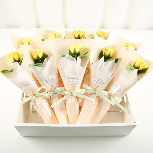 한송이 꽃다발 10다발, 10개, 레몬