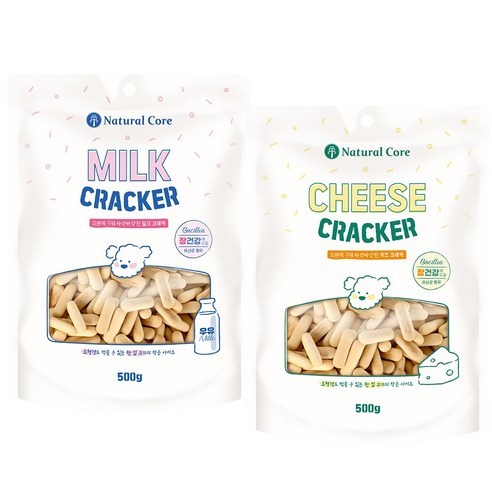 네츄럴코어 크래커, 2가지맛 혼합 500g x 2개, 500g, 2개