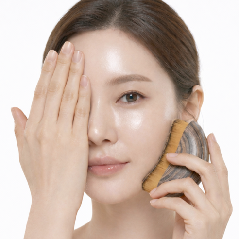 팁틱 V라인 페이스 리프팅 브러쉬, 1개, 브라운
