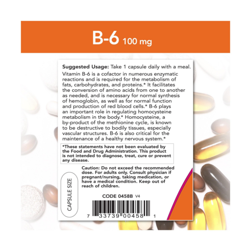 나우푸드 B-6 100mg 캡슐 이미지 3