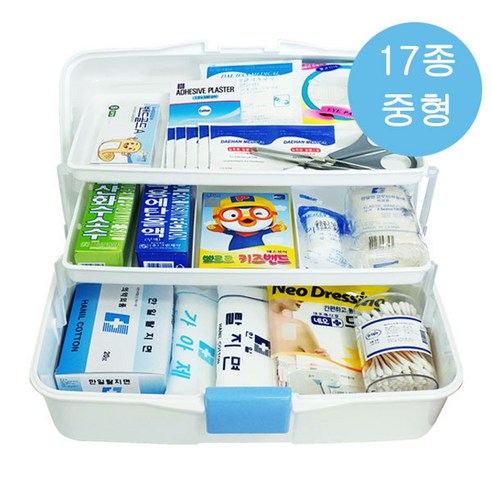 한양 구급함 17종 중형세트 구급상자 구급용품 - 약통/구급함 | 쿠팡