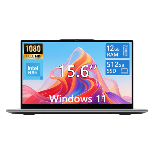 BMAX 2026 X15pro 가성비노트북 15.6인치 인텔 12세대 512GB 12GB WIN11 Home, 12GB, Luna Grey