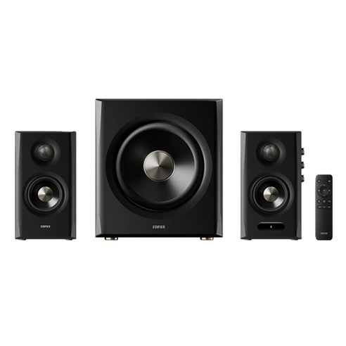 에디파이어 S201 MKII 2.1 액티브 스피커, 블랙 우드