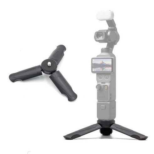 DJI 오즈모 포켓4 호환 미니 삼각대 연장 핸들 셀카봉, 블랙(단일색상)