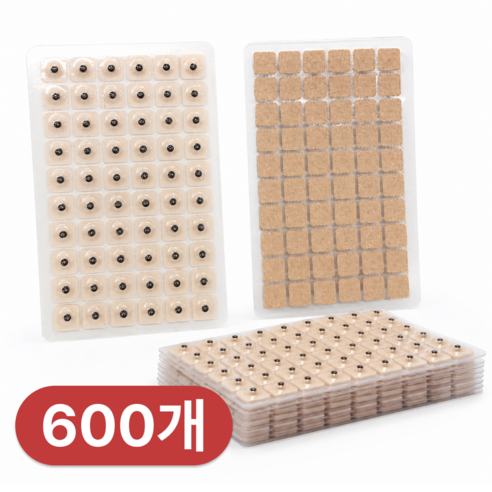 조선혈방 귀 지압 패치 혈자리 스티커, 스킨색, 600개