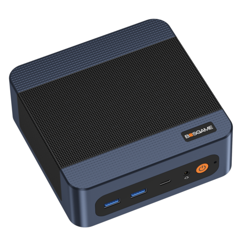 BOSGAME E7 미니 PC 코어 3 100U RAM DDR4 M.2 SSD 컴팩트 비즈니스 데스크톱 듀얼 LAN WiFi 6, WIN11 Pro, 512GB, 16GB, 푸른 색