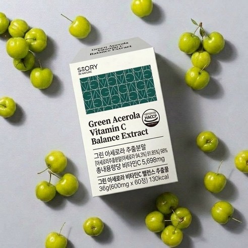 그린 아세로라 천연비타민C 밸런스 분말 추출물, 60정, 4개 - 비타민C | 쿠팡