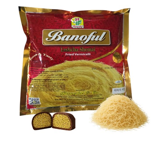 S.N. FOOD 카다이프대체면 BANOFUL 라자 쉬마이 PHENI 두바이쫀득쿠키 두쫀쿠 재료 페니면 (BANOFUL LACCHA SEMAI), 180g, 1개