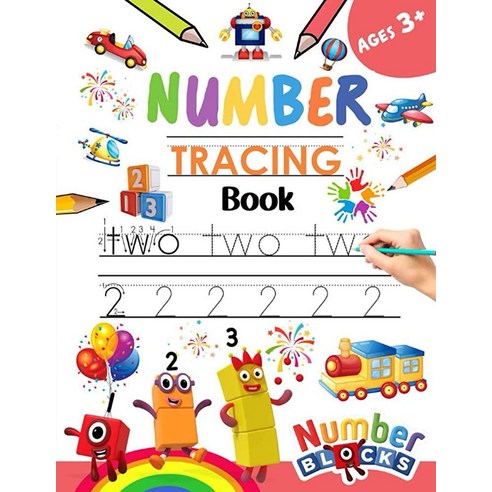 Number Blocks 1 to 100 Tracing Book: Practice counting numbers from 1 ...