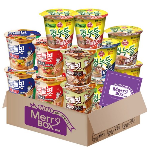 컵누들 12개 9호(매콤한맛2+우동2+매콤찜닭2)+누들핏(육개장사발면맛2+김치사발면맛2+짜파구리맛2)+메세지카드