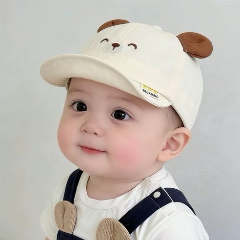 블랙체리 아동용 곰돌이 선캡