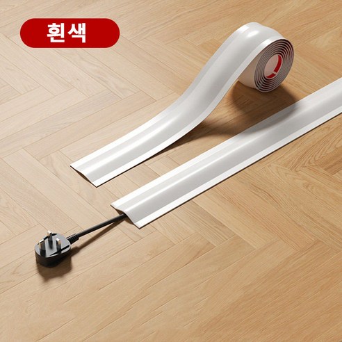 Savelio 전선 몰딩 테이프 전선 정리 몰딩 10m, 흰색, 1개