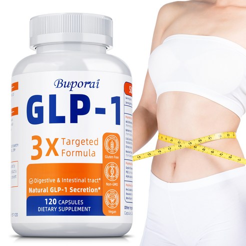 여성용 GLP-1 보충제 3배 표적 포뮬러 위장에 순함 소화 및 장 건강을 위한 아커만시아 프로바이오틱스 베르베린 HCI 및 치커리 이눌린이 함유된 GLP-1 - 비건, 120정, 2개