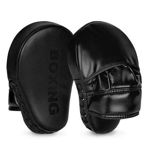 GINGPAI 깅파이 복싱 손 미트 핸드패드 격투기 트레이닝 코치 손미트 BOXSB, 1개, 블랙