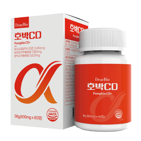 호박씨디 알파 CD 씨디 식약청인증 호박 추출물 고함량 알파시클로덱스트린 알파시디 60정, 1개