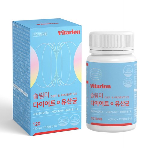 비타리온 슬림미 체지방감소 가르시니아 다이어트 프로바이오틱스 유산균, 120정, 1개
