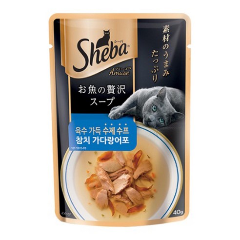 쉬바 고양이 주식 파우치, 참치 가다랑어포, 40g, 1개