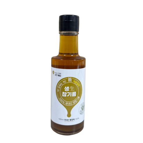 대전기름집 국산 생 참기름 180ml 저온압착 아기 참기름, 1개